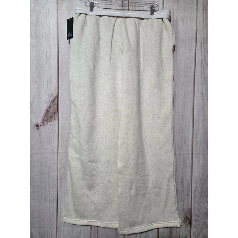 Wild Fable Women Heather Grey Wide Leg Sweatpants XL High Rise Fleece Drawstring
